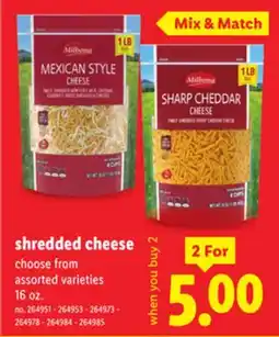 Lidl shredded cheese offer