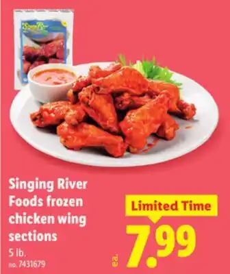 Lidl Singing River Foods frozen chicken wing sections offer
