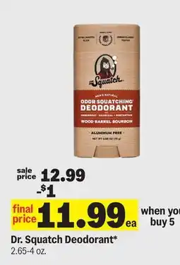 Meijer Dr. Squatch Deodorant offer