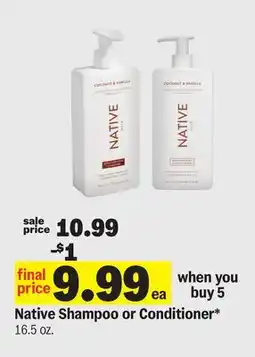 Meijer Native Shampoo or Conditioner offer