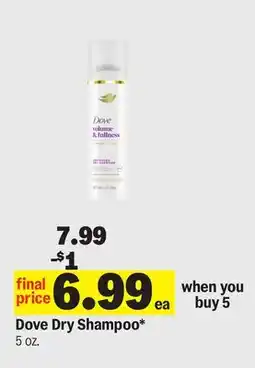 Meijer Dove Dry Shampoo offer