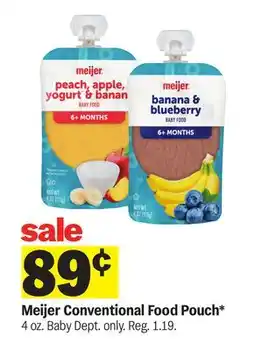 Meijer Meijer Conventional Food Pouch offer