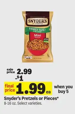 Meijer Snyder's Pretzels or Pieces offer
