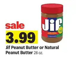 Meijer Jif Peanut Butter or Natural Peanut Butter offer