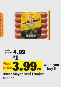 Meijer Oscar Mayer Beef Franks offer