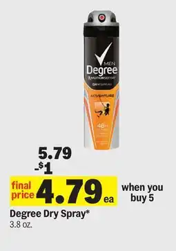 Meijer Degree Dry Spray offer