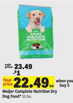 Meijer Meijer Complete Nutrition Dry Dog Food offer
