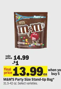 Meijer M & M'S Party Size Stand-Up Bag offer