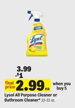Meijer Lysol All Purpose Cleaner or Bathroom Cleaner offer