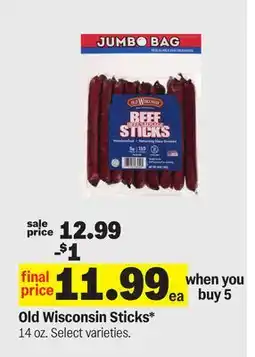 Meijer Old Wisconsin Sticks offer
