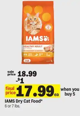 Meijer IAMS Dry Cat Food offer