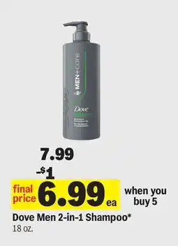 Meijer Dove Men 2-in-1 Shampoo offer