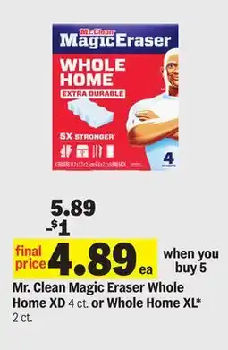 Meijer Mr. Clean Magic Eraser Whole Home XD 4 ct. or Whole Home XL* 2 ct offer
