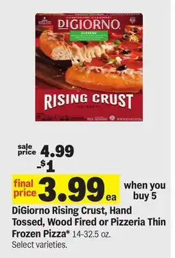 Meijer DiGiorno Rising Crust, Hand Tossed, Wood Fired or Pizzeria Thin Frozen Pizza offer