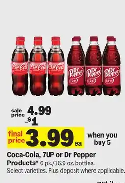 Meijer Coca-Cola, 7UP or Dr Pepper Products offer