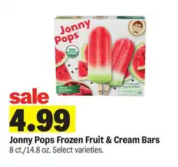 Meijer Jonny Pops Frozen Fruit & Cream Bars offer