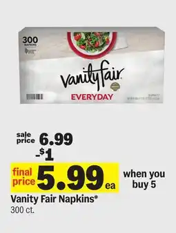 Meijer Vanity Fair Napkins offer
