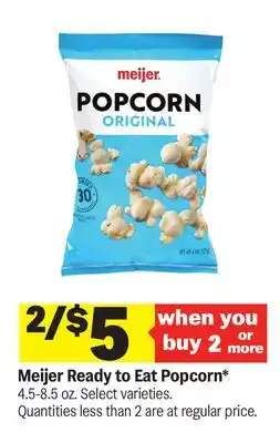 Meijer Meijer Ready to Eat Popcorn offer