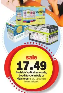 Meijer Surfside Vodka Lemonade, Good Boy John Daly or High Noon offer