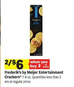 Meijer Frederik's by Meijer Entertainment Crackers offer
