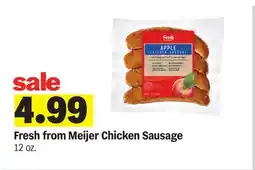 Meijer Fresh from Meijer Chicken Sausage offer