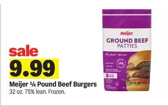 Meijer Meijer ¼ Pound Beef Burgers offer