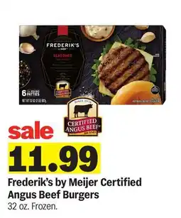 Meijer Frederik's by Meijer Certified Angus Beef Burgers offer