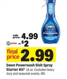 Meijer Dawn Powerwash Dish Spray Starter Kit offer
