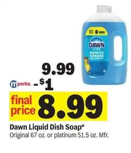 Meijer Dawn Liquid Dish Soap offer