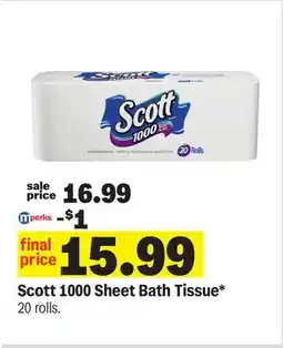 Meijer Scott 1000 Sheet Bath Tissue offer