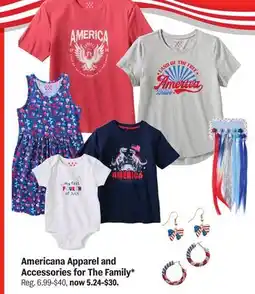 Meijer Americana Apparel and Accessories for The Family offer