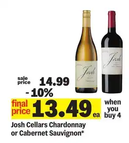 Meijer Josh Cellars Chardonnay or Cabernet Sauvignon offer