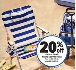 Meijer Cabana Beach Chairs and Umbrellas offer