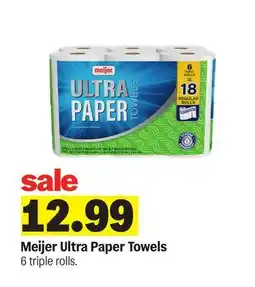 Meijer Meijer Ultra Paper Towels offer