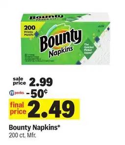 Meijer Bounty Napkins offer