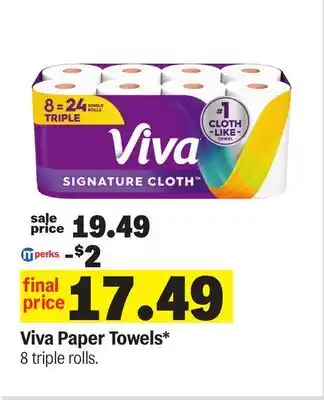 Meijer Viva Paper Towels offer