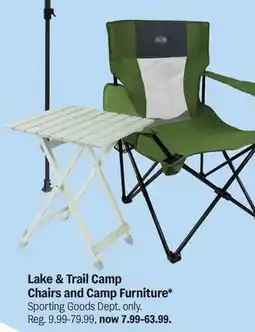 Meijer Lake & Trail Camp Chairs and Camp Furniture offer
