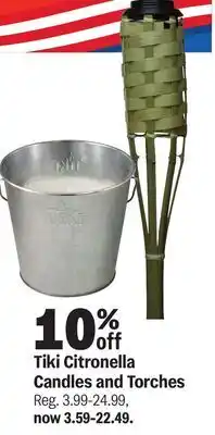 Meijer Tiki Citronella Candles and Torches offer
