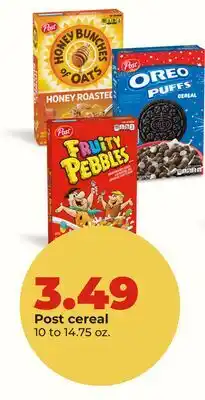 Hy-Vee Post cereal offer