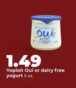 Hy-Vee Yoplait Oui or dairy free yogurt offer