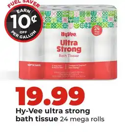 Hy-Vee Hy-Vee ultra strong bath tissue 24 mega rolls offer