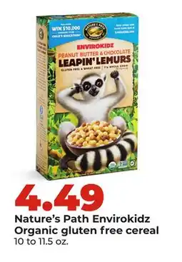 Hy-Vee Nature's Path Envirokidz Organic gluten free cereal offer