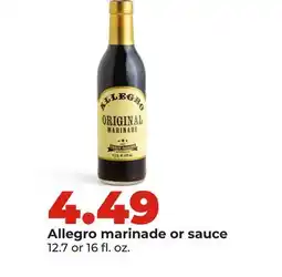 Hy-Vee Allegro marinade or sauce offer