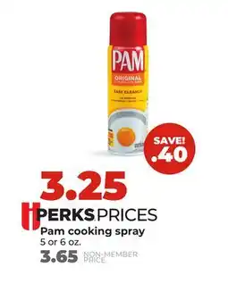 Hy-Vee Pam cooking spray offer