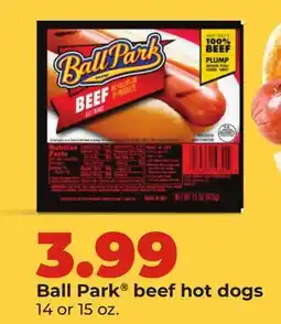 Hy-Vee Ball Park beef hot dogs offer