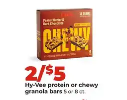 Hy-Vee Hy-Vee protein or chewy granola bars offer