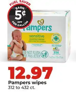 Hy-Vee Pampers wipes offer
