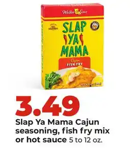 Hy-Vee Slap Ya Mama Cajun seasoning, fish fry mix or hot sauce offer