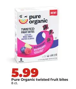 Hy-Vee Pure Organic twisted fruit bites offer