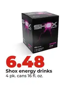 Hy-Vee Shox energy drinks offer